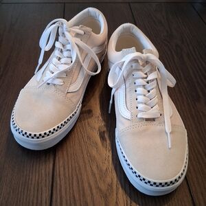Vans Women's Cream Canvas Sneakers